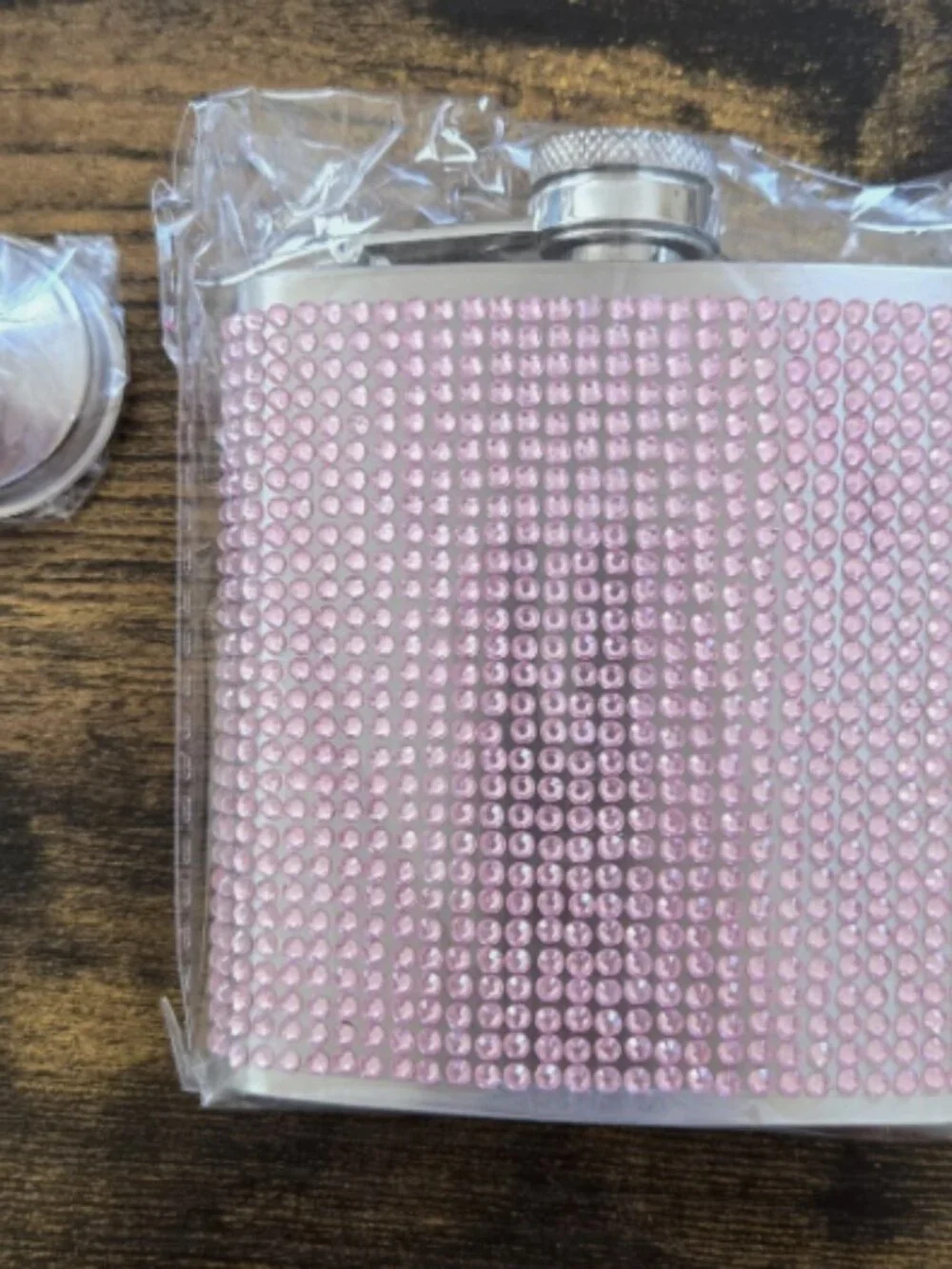 Pink Sparkle Bling 6oz Rhinestone Drinking Flask Party Gift